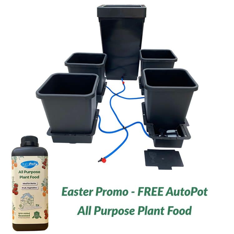 4Pot System + Free AutoPot Plant Food (1L)