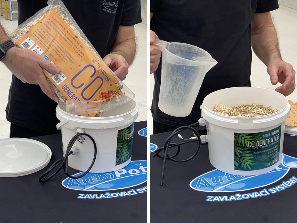 See how our demonstrator expertly empties the Refill into the Generator and then introduces hot (not boiling) water to the amount dictated by Refill size
