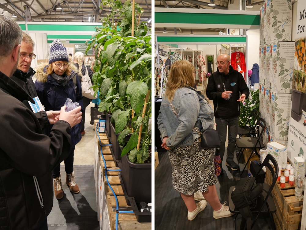 Welcome to the jungle! Jason and Dozza introduce Harrogate Spring Show visitors to homegrown plants in AutoPot Watering Systems